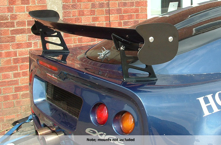 Lotus Exige S1 Carbon Rear Wing Kit (Curved) - 225mm Chord x W1650mm, Adjustable - R01SB0183