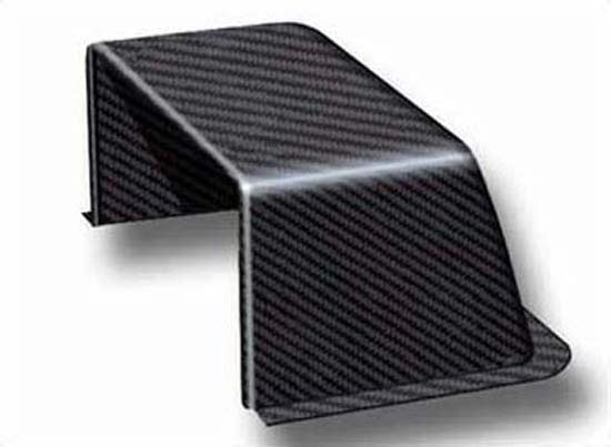 Carbon Fibre Bonnet/Roof Scoop - 150 x 140 x 90mm, External Flange - R01SE0070
