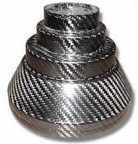 Stepped Air Box Adaptor - 152mm to 58/75/100mm, Carbon Fibre, Tapered