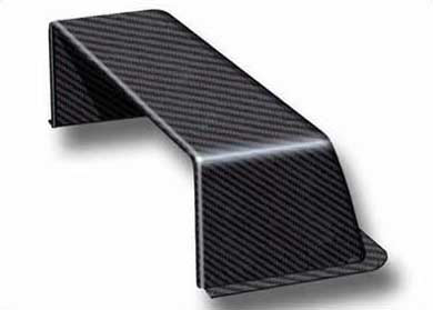 Carbon Fibre Bonnet/Roof Scoop - 425 x 140 x 90mm, External Flange - R01SE0439