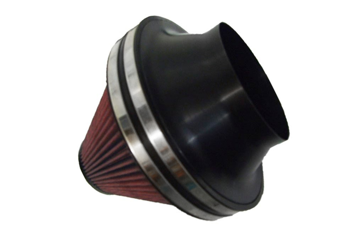 Universal Cone Conical Air Filter - 206mm to 75mm - Alloy/Rubber Neck - R01SE0636