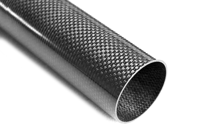 Carbon Fibre Ducting Tube/Pipe - 80mm OD x 1m Long (2mm Thick) (Clear Lacquered) - R01SE6254