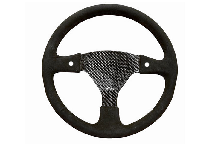 Rally 330 Carbon Steering Wheel - Undrilled, Alcantara Trimmed, 2 Button - R01SH0040