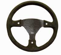 Rally 350 Carbon Steering Wheel - Undrilled, Alcantara Trimmed, 3 Button