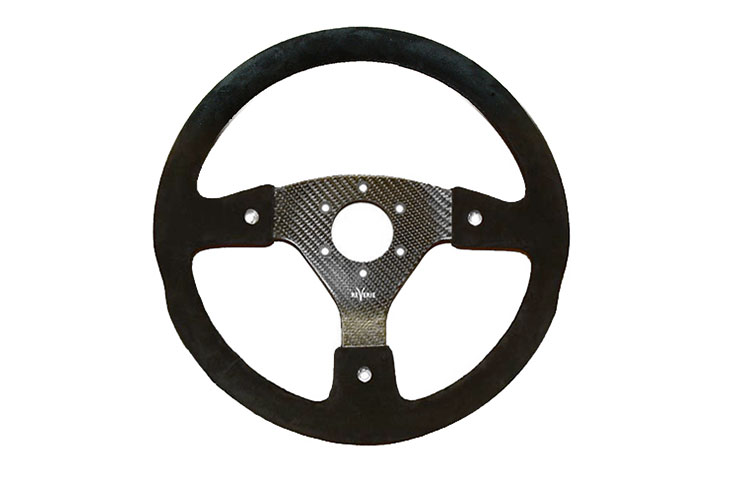 Rally 350 Carbon Steering Wheel - MOMO/Sparco/OMP (70mm PCD), Alcantara Trimmed, 3 Button - R01SH0055