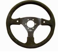 Rally 330 Carbon Steering Wheel - NARDI/Persona/RAID (74mm PCD), Alcantara Trimmed, 2 Button