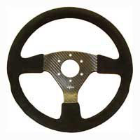Rally 350 Carbon Steering Wheel - MOMO/Sparco/OMP (70mm PCD), Alcantara Trimmed