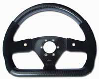 Rally 330 x 260 Carbon Flat-Bottomed Steering Wheel - NARDI/Personal/RAID (74mm PCD) Half Alcantara, 2 Button