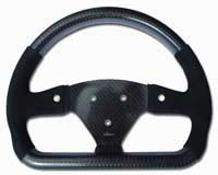 Rally 330 x 260 Carbon Flat-Bottomed Steering Wheel - 3-Stud (50.8mm PCD), Half Alcantara, 2 Button