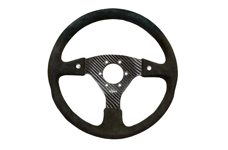 Rally 350 Carbon Steering Wheel - NARDI/Personal/RAID (74mm PCD), Alcantara Trimmed, 2 Button - R01SH0101