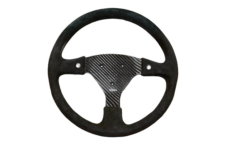 Rally 350 Carbon Steering Wheel - 3-Stud (50.8mm PCD), Alcantara Trimmed, 2 Button - R01SH0102