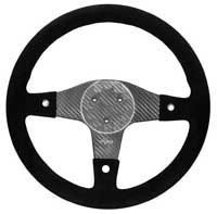 Rally 350 Carbon Steering Wheel - 3-Stud (50.8mm PCD), Alcantara Trimmed, 3 Button