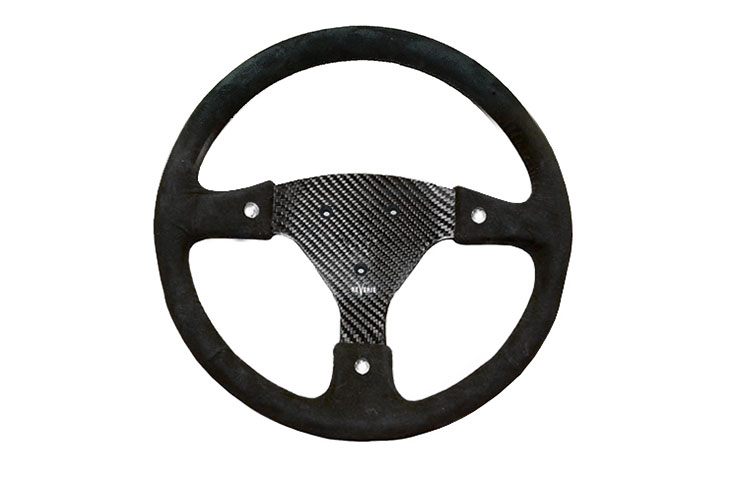 Rally 350 Carbon Steering Wheel - 3-Stud (50.8mm PCD), Alcantara Trimmed, 3 Button - R01SH0103