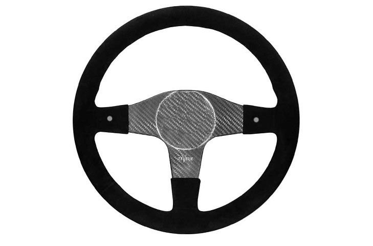 FQ350 Carbon Steering Wheel - Undrilled, Alcantara, 2 Button - R01SH0128