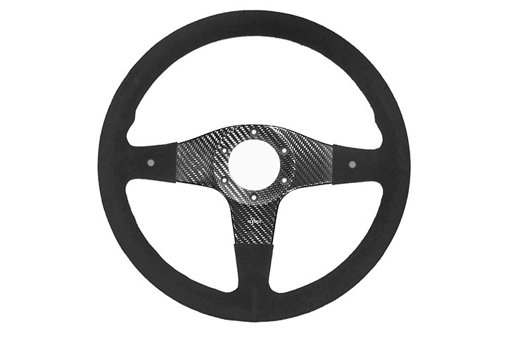 FQ350 Carbon Steering Wheel - MOMO/Sparco/OMP (70mm PCD), Alcantara, 2 Button - R01SH0129