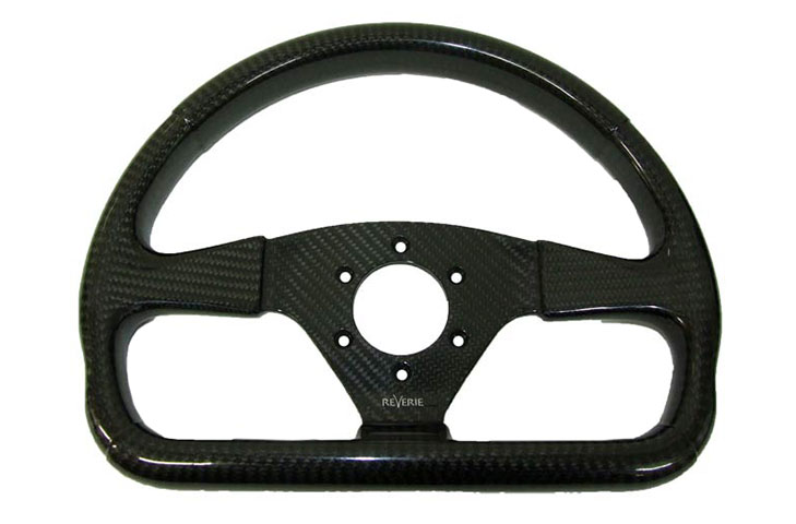 Rally 330 x 260 Carbon Flat-Bottomed Steering Wheel - MOMO/Sparco/OMP (70mm PCD), Untrimmed, Polished - R01SH0140UP