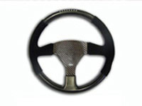 Rally 330 Carbon Steering Wheel - Undrilled, Alcantara Trimmed, MoTec SLM