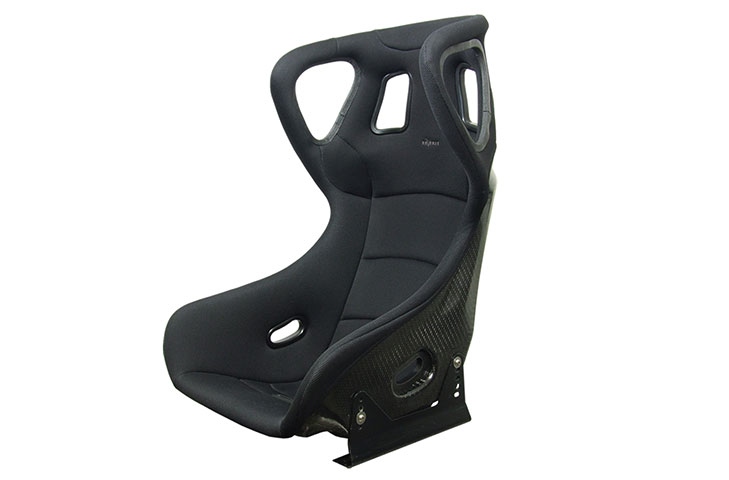ReVerie XR C Carbon Fibre Seat (W) -  Twin Skin, Black FIA Spacer Fabric Trimmed, Head Restraint version, Side Mount Only - R01SI0125