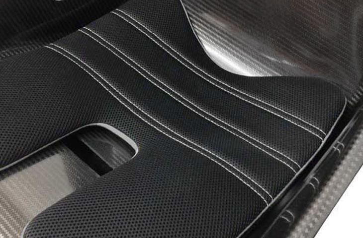ReVerie Seat Cushion Kit (Wide) - FIA Spacer Fabric: Black, FIA White Back & Stitching - R01SI6206
