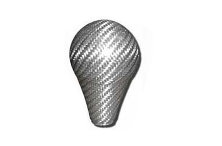 Silver Texalium Gear Shift Knob (Light Bulb Style) - Unfilled, Tufnol Insert - R01SU0089