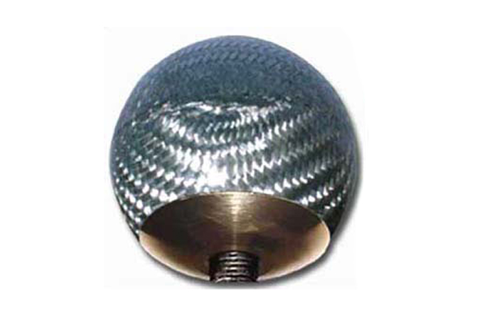 Silver Texalium Gear Shift Knob - M10-1.5 Non-Lift-Reverse, Unfilled, Brass Insert - R01SU0127